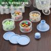 imageAccmor Formula Dispenser On The Go 4 Compartments Stackable Formula Container for Travel Baby Milk Powder Kids Snack Container BPA Free Blue Green Pink