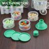 imageAccmor Formula Dispenser On The Go 4 Compartments Stackable Formula Container for Travel Baby Milk Powder Kids Snack Container BPA Free Green