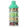 imageAccmor Formula Dispenser On The Go 4 Compartments Stackable Formula Container for Travel Baby Milk Powder Kids Snack Container BPA Free Green