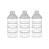 imageAccmor Formula Dispenser On The Go 4 Compartments Stackable Formula Container for Travel Baby Milk Powder Kids Snack Container BPA Free Grey