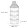imageAccmor Formula Dispenser On The Go 4 Compartments Stackable Formula Container for Travel Baby Milk Powder Kids Snack Container BPA Free Grey