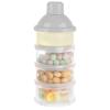 imageAccmor Formula Dispenser On The Go 4 Compartments Stackable Formula Container for Travel Baby Milk Powder Kids Snack Container BPA Free Grey