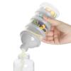 imageAccmor Formula Dispenser On The Go 4 Compartments Stackable Formula Container for Travel Baby Milk Powder Kids Snack Container BPA Free Grey
