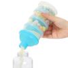 imageAccmor Formula Dispenser On The Go 4 Compartments Stackable Formula Container for Travel Baby Milk Powder Kids Snack Container BPA Free Light Blue