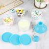 imageAccmor Formula Dispenser On The Go 4 Compartments Stackable Formula Container for Travel Baby Milk Powder Kids Snack Container BPA Free Light Blue
