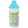 imageAccmor Formula Dispenser On The Go 4 Compartments Stackable Formula Container for Travel Baby Milk Powder Kids Snack Container BPA Free Light Blue