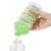imageAccmor Formula Dispenser On The Go 4 Compartments Stackable Formula Container for Travel Baby Milk Powder Kids Snack Container BPA Free Light Green