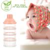 imageAccmor Formula Dispenser On The Go 4 Compartments Stackable Formula Container for Travel Baby Milk Powder Kids Snack Container BPA Free Light Pink