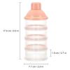 imageAccmor Formula Dispenser On The Go 4 Compartments Stackable Formula Container for Travel Baby Milk Powder Kids Snack Container BPA Free Light Pink