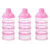 imageAccmor Formula Dispenser On The Go 4 Compartments Stackable Formula Container for Travel Baby Milk Powder Kids Snack Container BPA Free Pink