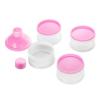 imageAccmor Formula Dispenser On The Go 4 Compartments Stackable Formula Container for Travel Baby Milk Powder Kids Snack Container BPA Free Pink