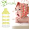 imageAccmor Formula Dispenser On The Go 4 Compartments Stackable Formula Container for Travel Baby Milk Powder Kids Snack Container BPA Free Yellow