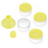 imageAccmor Formula Dispenser On The Go 4 Compartments Stackable Formula Container for Travel Baby Milk Powder Kids Snack Container BPA Free Yellow