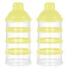 imageAccmor Formula Dispenser On The Go 4 Compartments Stackable Formula Container for Travel Baby Milk Powder Kids Snack Container BPA Free Yellow
