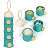 imageAccmor Formula Dispenser On The Go 4 Layers Stackable Formula Container to Go NonSpill Portable Milk Powder Baby ampamp Kids Snack Container Green PinkGreen Pink
