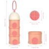 imageAccmor Formula Dispenser On The Go 4 Layers Stackable Formula Container to Go NonSpill Portable Milk Powder Baby ampamp Kids Snack Container Green PinkPink