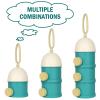 imageAccmor Formula Dispenser On The Go 4 Layers Stackable Formula Container to Go NonSpill Portable Milk Powder Baby ampamp Kids Snack Container Green PinkGreen Pink