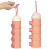 imageAccmor Formula Dispenser On The Go 4 Layers Stackable Formula Container to Go NonSpill Portable Milk Powder Baby ampamp Kids Snack Container Green PinkPink