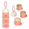 imageAccmor Formula Dispenser On The Go 4 Layers Stackable Formula Container to Go NonSpill Portable Milk Powder Baby ampamp Kids Snack Container Green PinkPink