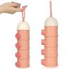 imageAccmor Formula Dispenser On The Go 4 Layers Stackable Formula Container to Go NonSpill Portable Milk Powder Baby ampamp Kids Snack Container Green PinkPink