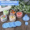 imageAccmor Formula Dispenser On The Go 5 Compartments Stackable Formula Container for Travel Baby Milk Powder Kids Snack Container BPA FreeBlue