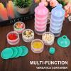 imageAccmor Formula Dispenser On The Go 5 Compartments Stackable Formula Container for Travel Baby Milk Powder Kids Snack Container BPA FreeBlue Green Pink