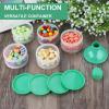 imageAccmor Formula Dispenser On The Go 5 Compartments Stackable Formula Container for Travel Baby Milk Powder Kids Snack Container BPA FreeGreen
