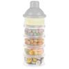 imageAccmor Formula Dispenser On The Go 5 Compartments Stackable Formula Container for Travel Baby Milk Powder Kids Snack Container BPA FreeGrey