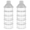 imageAccmor Formula Dispenser On The Go 5 Compartments Stackable Formula Container for Travel Baby Milk Powder Kids Snack Container BPA FreeGrey