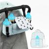 imageAccmor Formula Dispenser On The Go 5 Compartments Stackable Formula Container for Travel Baby Milk Powder Kids Snack Container BPA FreeLight Blue