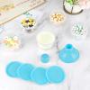 imageAccmor Formula Dispenser On The Go 5 Compartments Stackable Formula Container for Travel Baby Milk Powder Kids Snack Container BPA FreeLight Blue