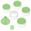 imageAccmor Formula Dispenser On The Go 5 Compartments Stackable Formula Container for Travel Baby Milk Powder Kids Snack Container BPA FreeLight Green