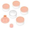 imageAccmor Formula Dispenser On The Go 5 Compartments Stackable Formula Container for Travel Baby Milk Powder Kids Snack Container BPA FreeLight Pink