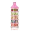imageAccmor Formula Dispenser On The Go 5 Compartments Stackable Formula Container for Travel Baby Milk Powder Kids Snack Container BPA FreePink