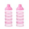 imageAccmor Formula Dispenser On The Go 5 Compartments Stackable Formula Container for Travel Baby Milk Powder Kids Snack Container BPA FreePink