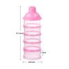 imageAccmor Formula Dispenser On The Go 5 Compartments Stackable Formula Container for Travel Baby Milk Powder Kids Snack Container BPA FreePink