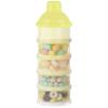 imageAccmor Formula Dispenser On The Go 5 Compartments Stackable Formula Container for Travel Baby Milk Powder Kids Snack Container BPA FreeYellow