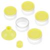 imageAccmor Formula Dispenser On The Go 5 Compartments Stackable Formula Container for Travel Baby Milk Powder Kids Snack Container BPA FreeYellow