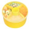 imageAccmor Formula Dispenser On The Go NonSpill Rotating FourCompartment Formula Container to Go Milk Powder Snack Storage Container for Infant Toddler Travel Outdoor GreenYellow
