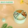 imageAccmor Formula Dispenser On The Go NonSpill Rotating FourCompartment Formula Container to Go Milk Powder Snack Storage Container for Infant Toddler Travel Outdoor GreenGreen