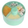 imageAccmor Formula Dispenser On The Go NonSpill Rotating FourCompartment Formula Container to Go Milk Powder Snack Storage Container for Infant Toddler Travel Outdoor GreenGreen