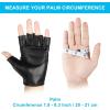 imageAccmor Genuine Leather Cycling Fingerless Gloves Outdoor Driving Motorcycle Sport Half Finger Glove for Men Women Teens