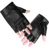 imageAccmor Genuine Leather Cycling Fingerless Gloves Outdoor Driving Motorcycle Sport Half Finger Glove for Men Women Teens