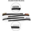 imageAccmor Gun Cleaning Tools Kit Universal Gun Cleaner Set Including 4 Pcs DoubleEnded Brass Steel Nylon Bristle Clean Brushes ampamp 4 Pcs Polymer Cleaning PicksPlastic Cleaning Picks