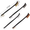 imageAccmor Gun Cleaning Tools Kit Universal Gun Cleaner Set Including 4 Pcs DoubleEnded Brass Steel Nylon Bristle Clean Brushes ampamp 4 Pcs Polymer Cleaning PicksPlastic Cleaning Picks