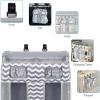 imageAccmor Hanging Baby Diaper Caddy Organizer Diaper Stacker Baby Crib Hanging Classified Storage Bag Organizer for Changing Table Crib Playard or Wall ampamp Nursery Organization BlackDouble EnlargedStripe
