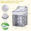 imageAccmor Hanging Baby Diaper Caddy Organizer Diaper Stacker Baby Crib Hanging Classified Storage Bag Organizer for Changing Table Crib Playard or Wall ampamp Nursery Organization BlackStyle BGrey
