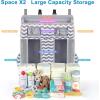 imageAccmor Hanging Baby Diaper Caddy Organizer Diaper Stacker Baby Crib Hanging Classified Storage Bag Organizer for Changing Table Crib Playard or Wall ampamp Nursery Organization BlackDouble EnlargedStripe
