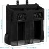 imageAccmor Hanging Baby Diaper Caddy Organizer Diaper Stacker Baby Crib Hanging Classified Storage Bag Organizer for Changing Table Crib Playard or Wall ampamp Nursery Organization BlackDouble EnlargedBlack