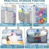 imageAccmor Hanging Baby Diaper Caddy Organizer Diaper Stacker Baby Crib Hanging Classified Storage Bag Organizer for Changing Table Crib Playard or Wall ampamp Nursery Organization BlackStyle AWhite